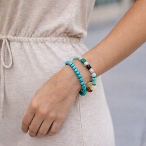 BOHO bundle of blue bracelets